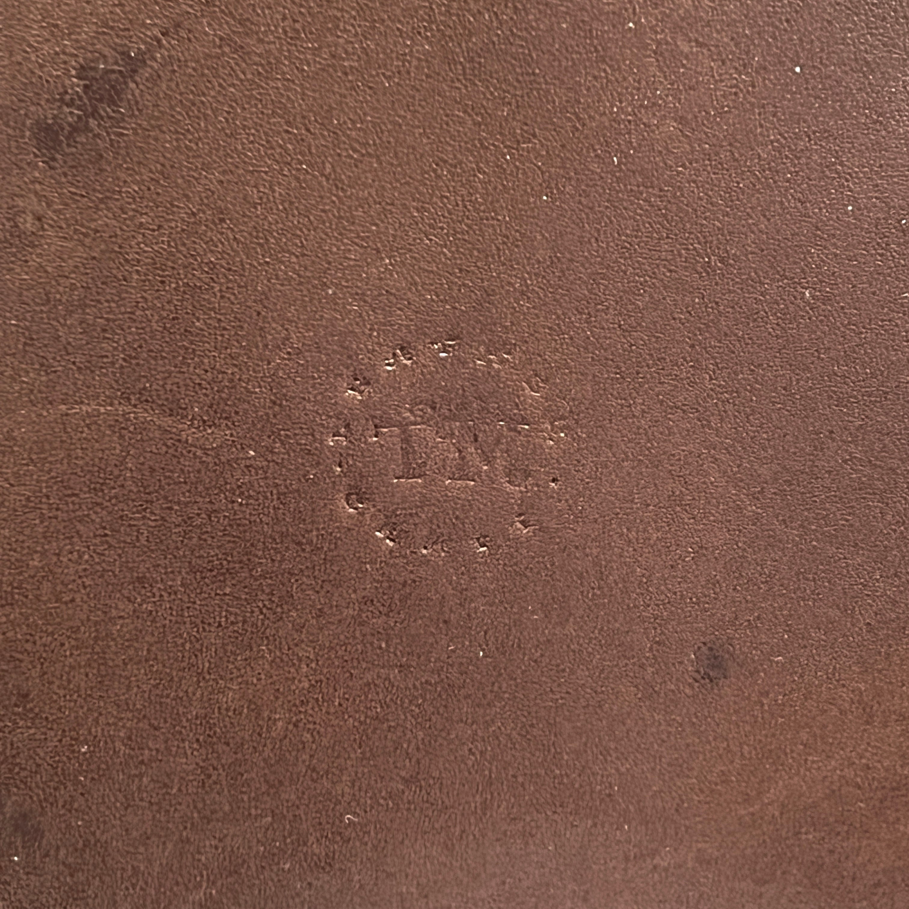 Carved Genuine Leather Tray (Brown)