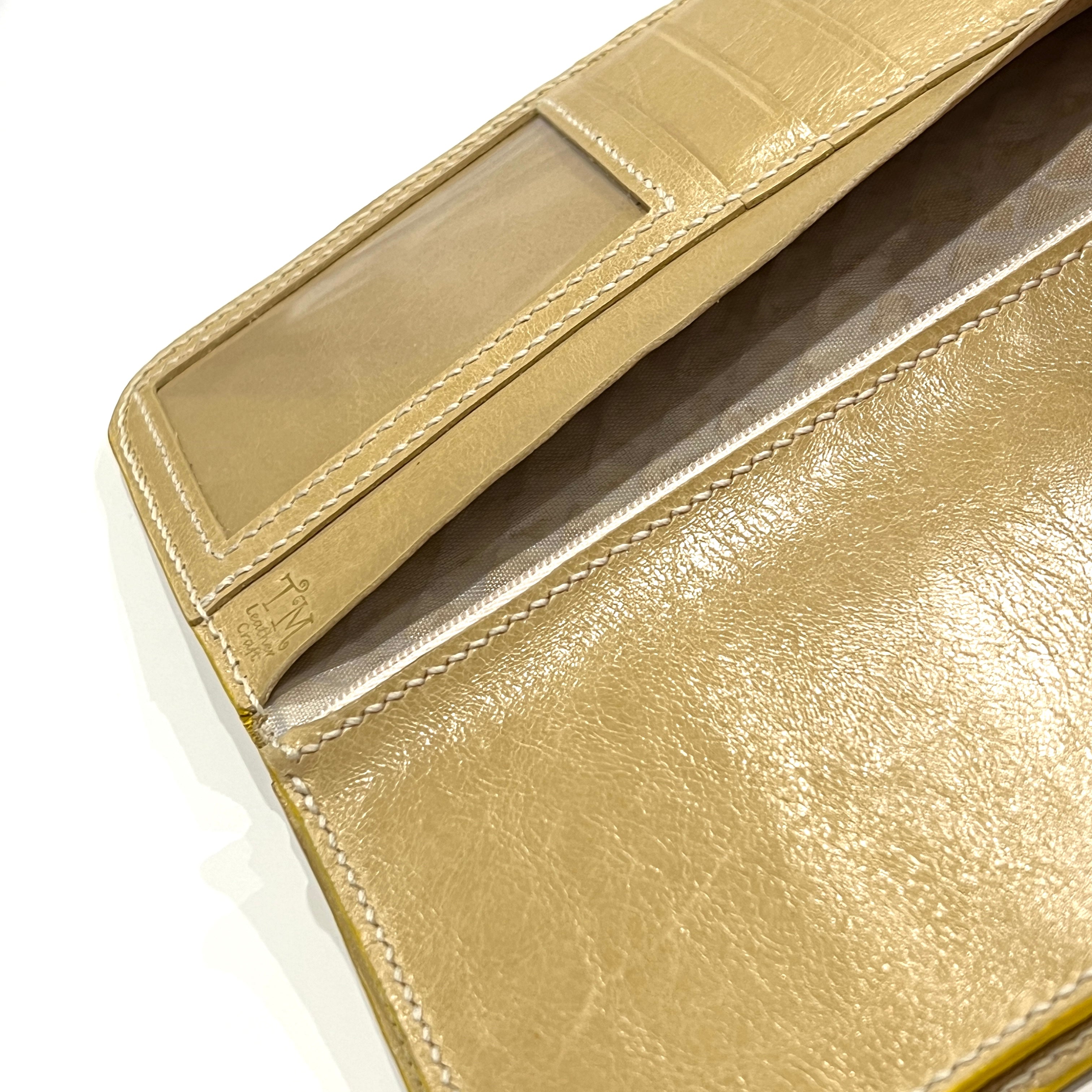 Minimalist Simple Genuine Leather Long Wallet / Purse
