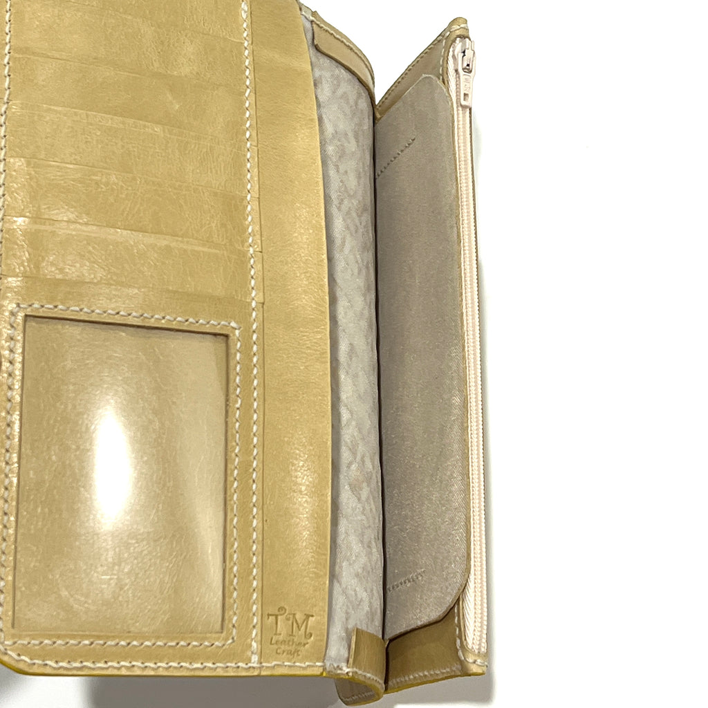 Minimalist Simple Genuine Leather Long Wallet / Purse