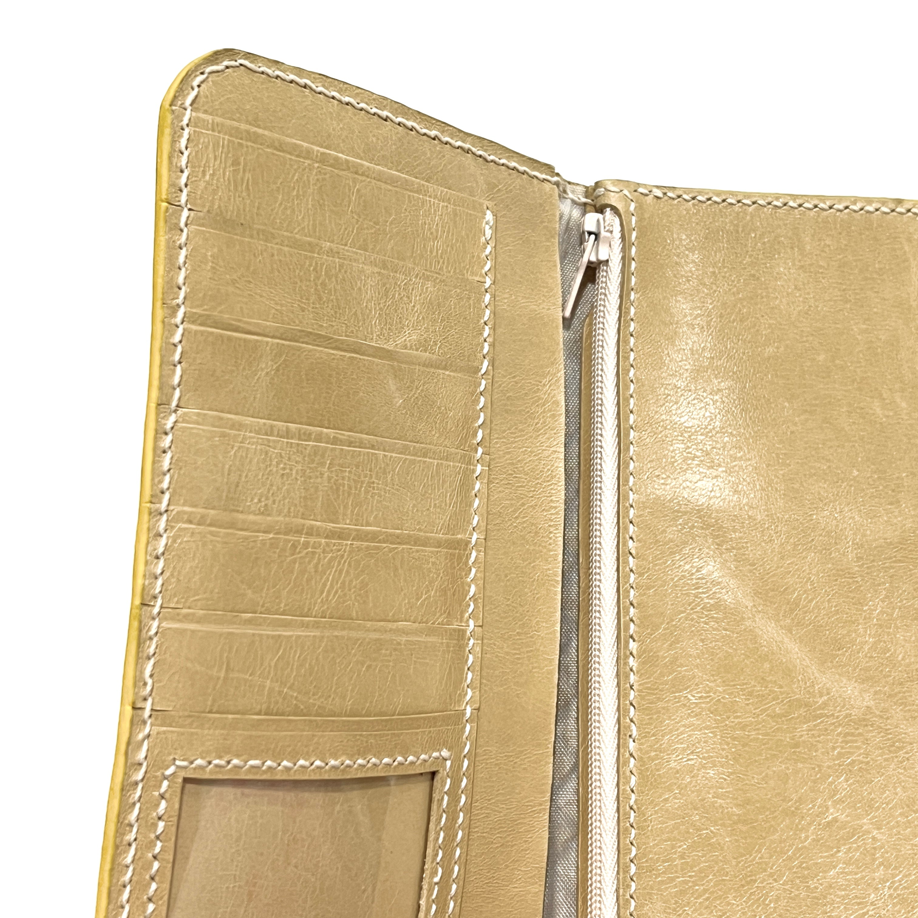 Minimalist Simple Genuine Leather Long Wallet / Purse