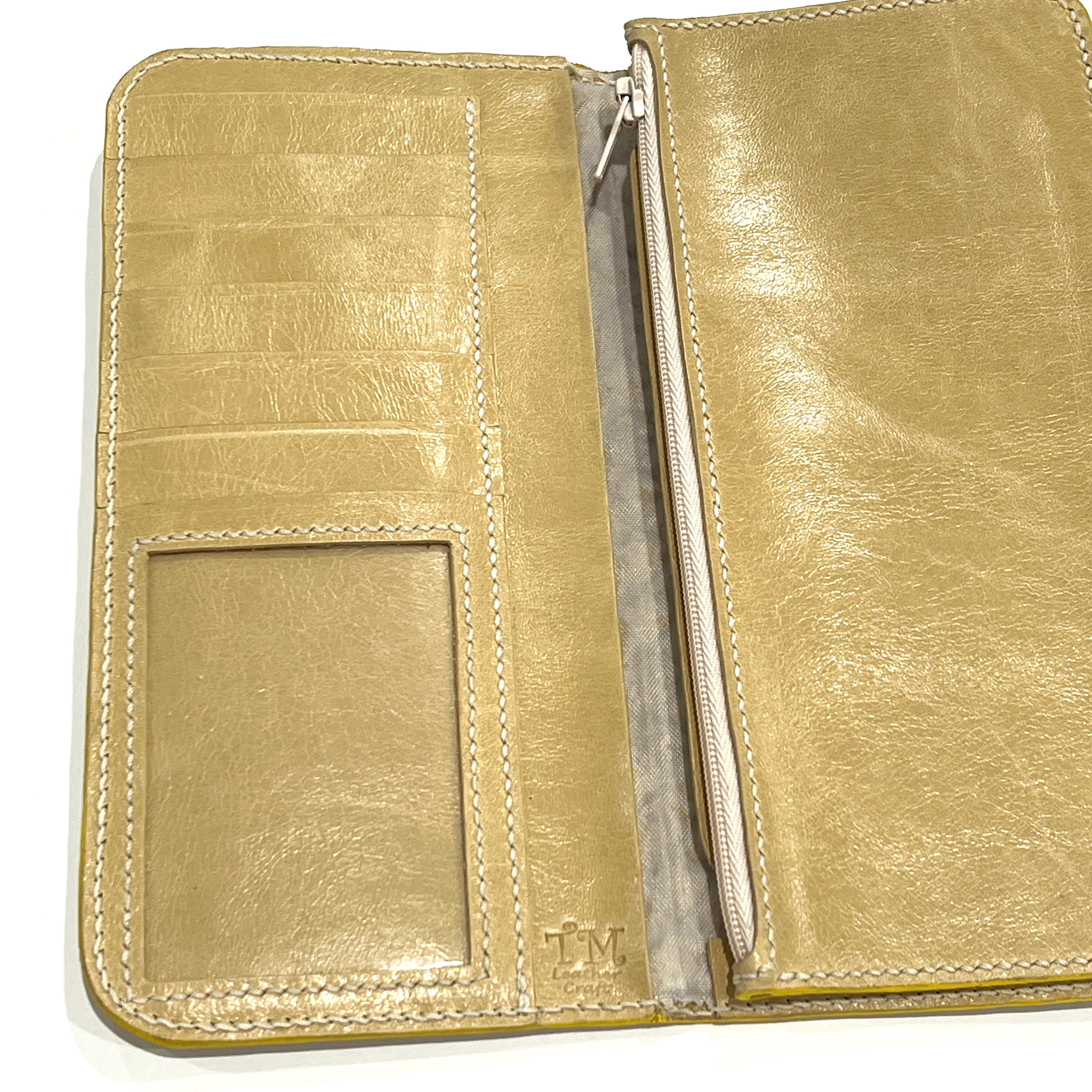 Minimalist Simple Genuine Leather Long Wallet / Purse