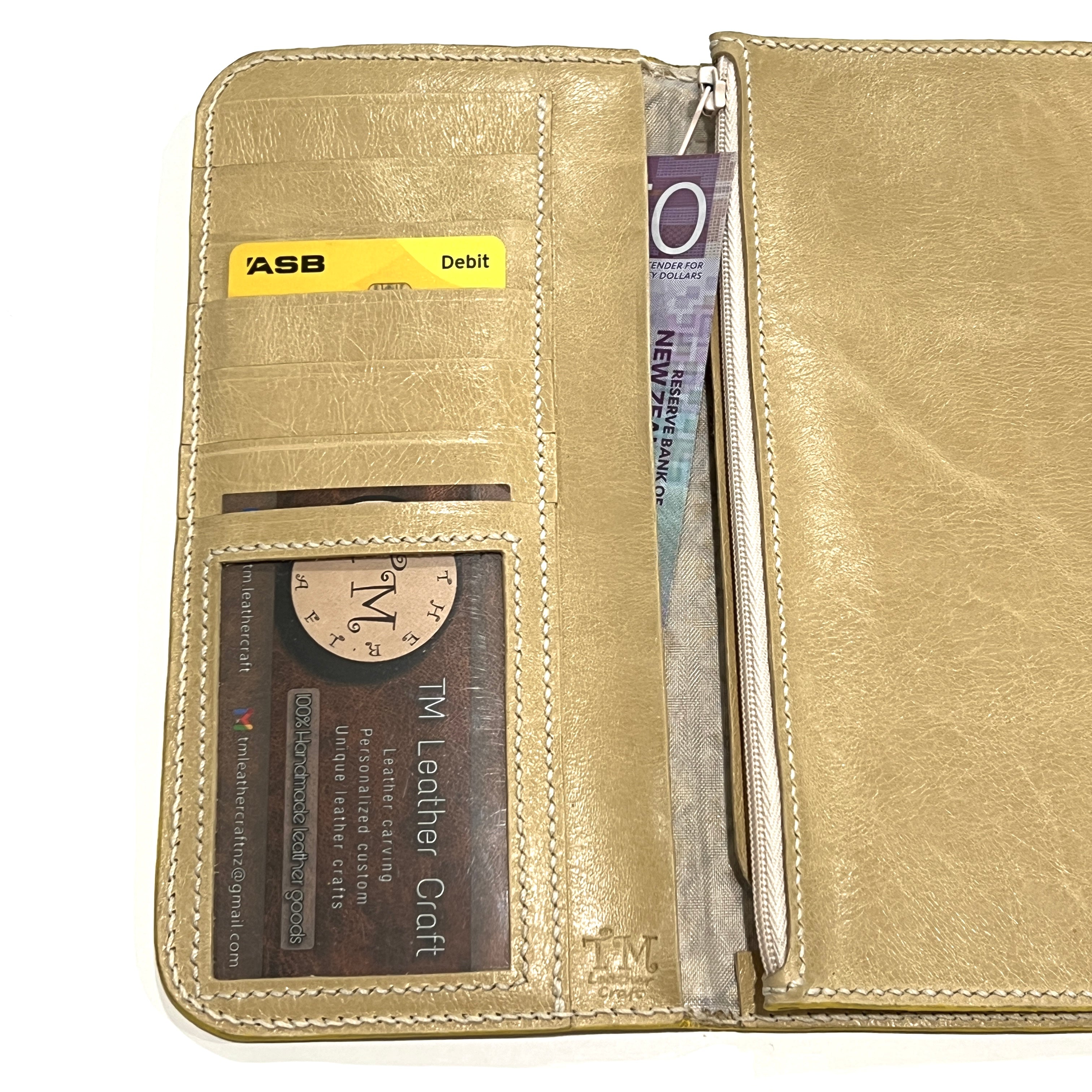 Minimalist Simple Genuine Leather Long Wallet / Purse