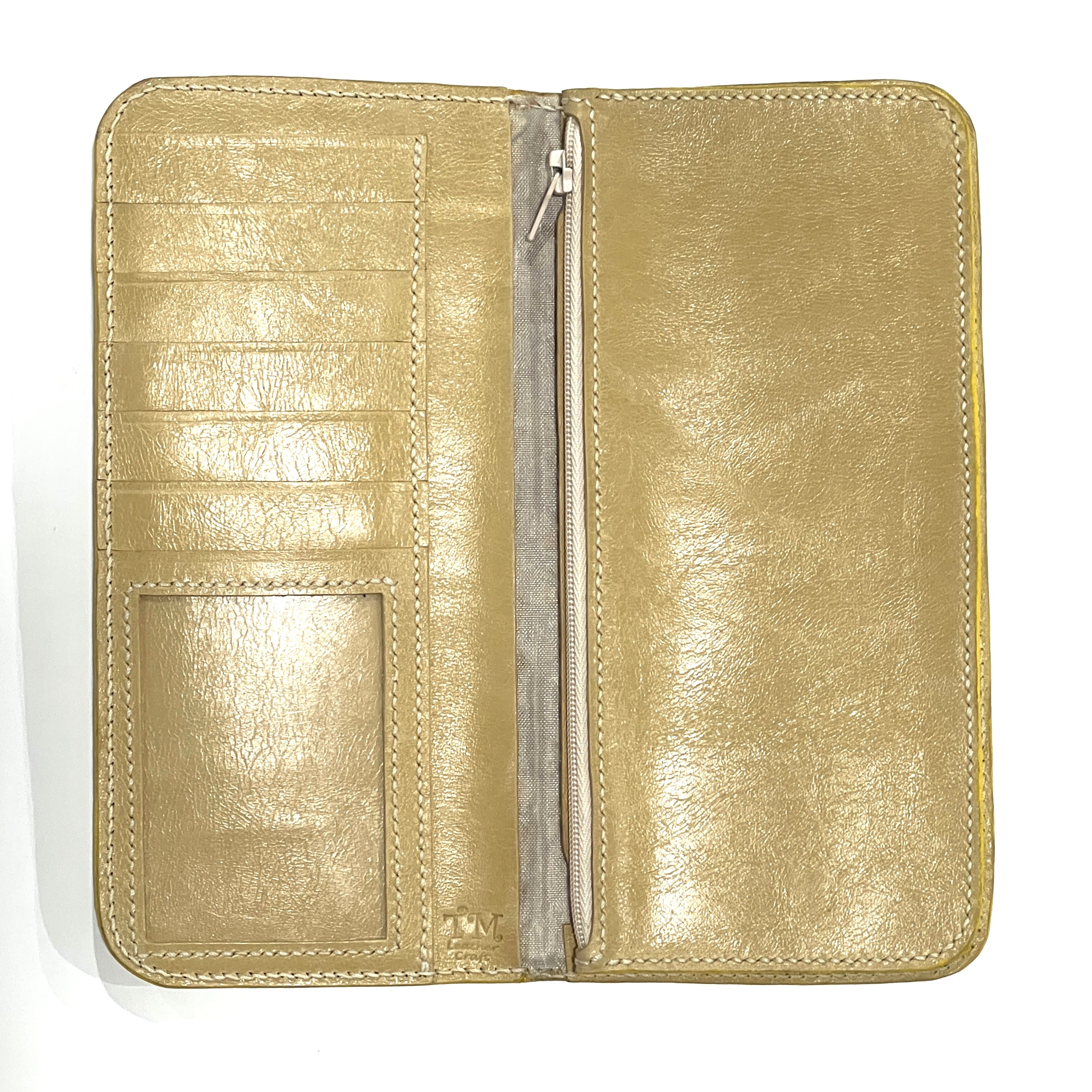 Minimalist Simple Genuine Leather Long Wallet / Purse