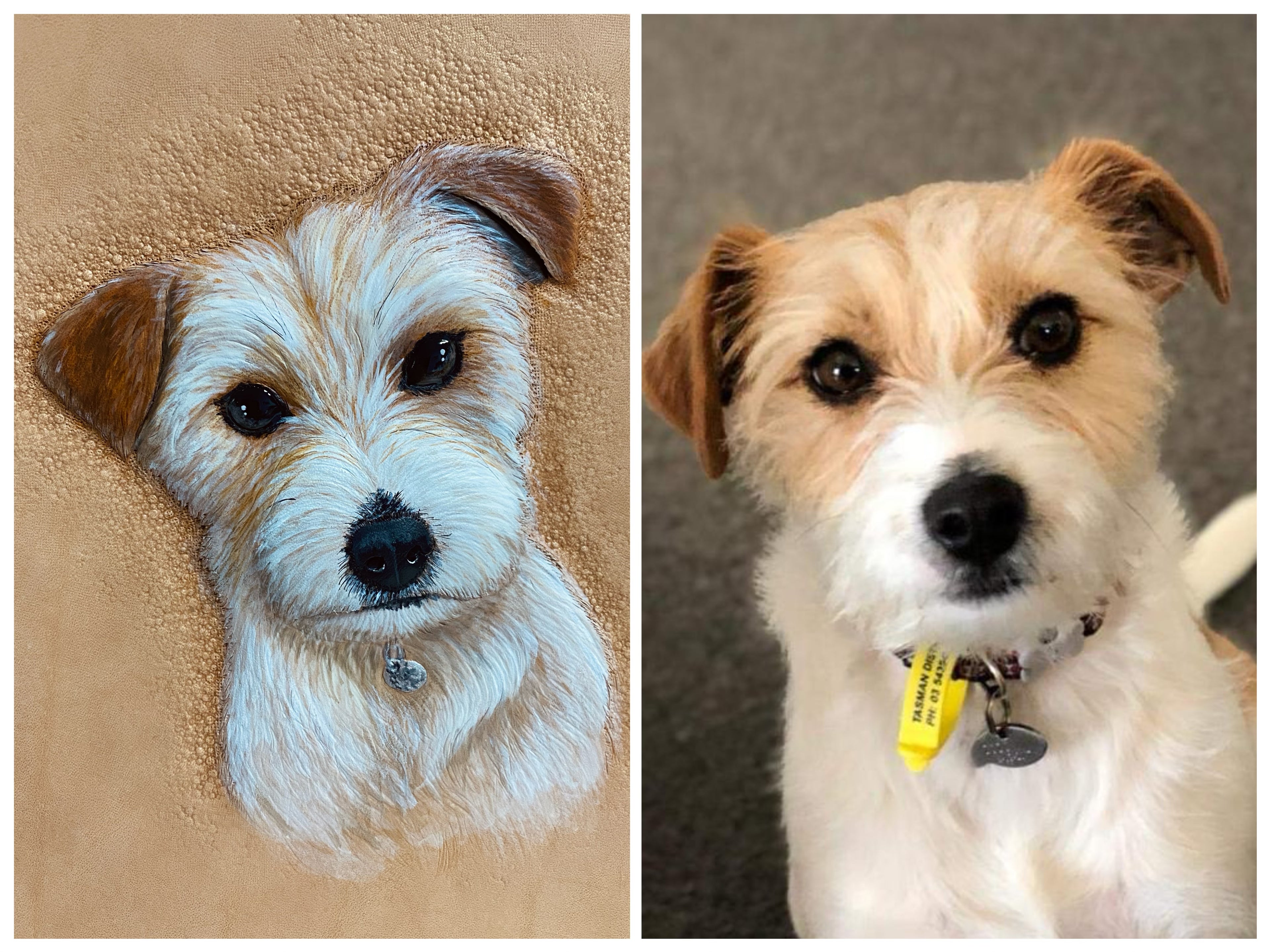 Carved Genuine Leather Pet Portraits
