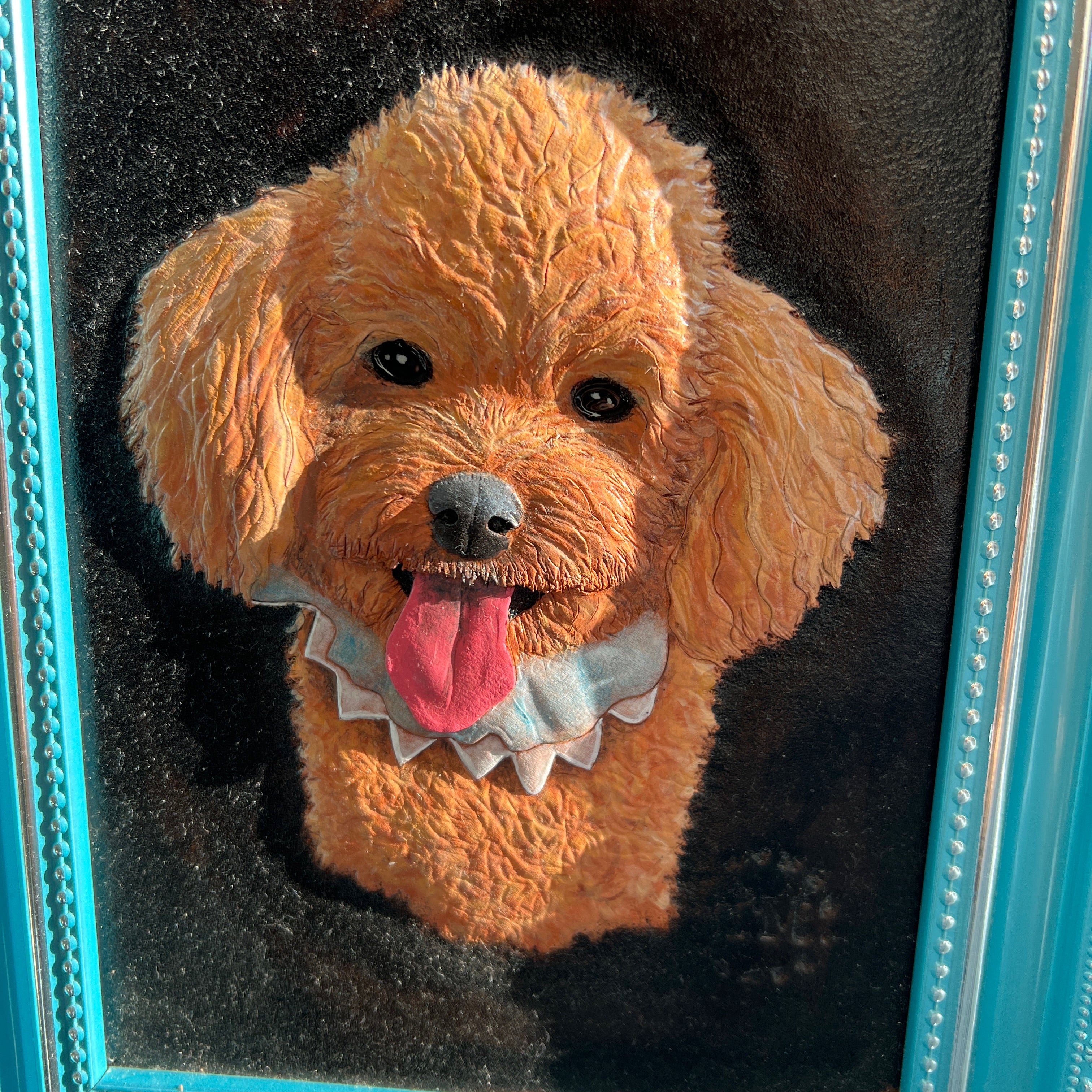 Carved Genuine Leather Pet Portraits