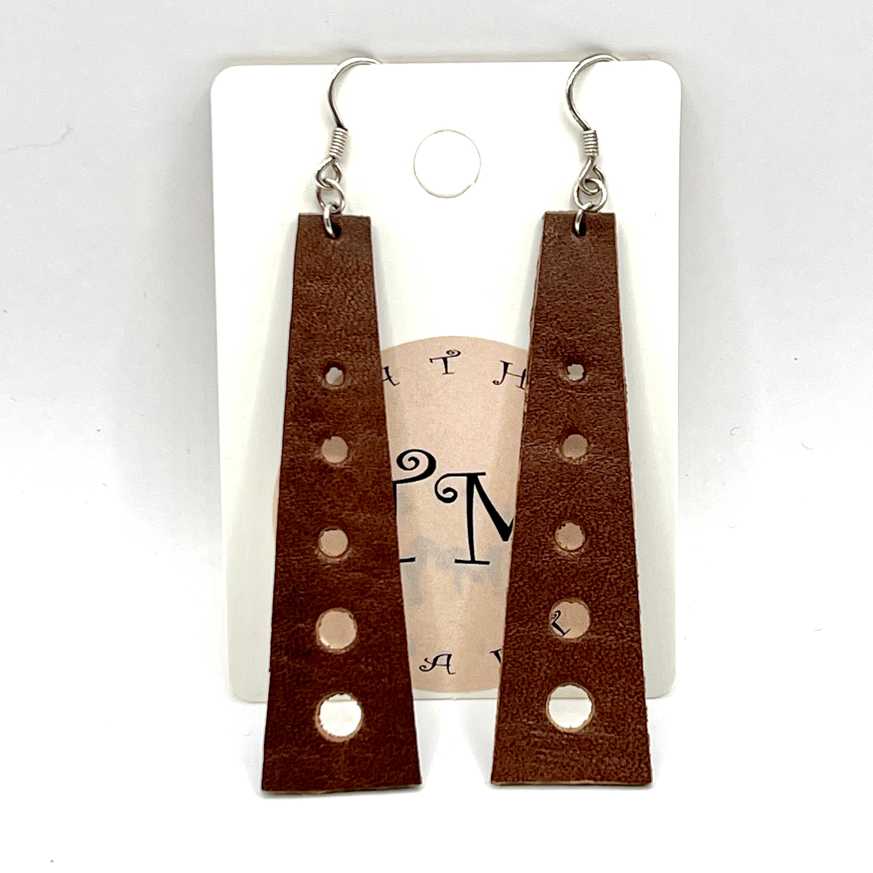 custom, personalised, handmade, handcrafted, leather, earrings, leather earrings, sterling silver, NZ, New Zealand