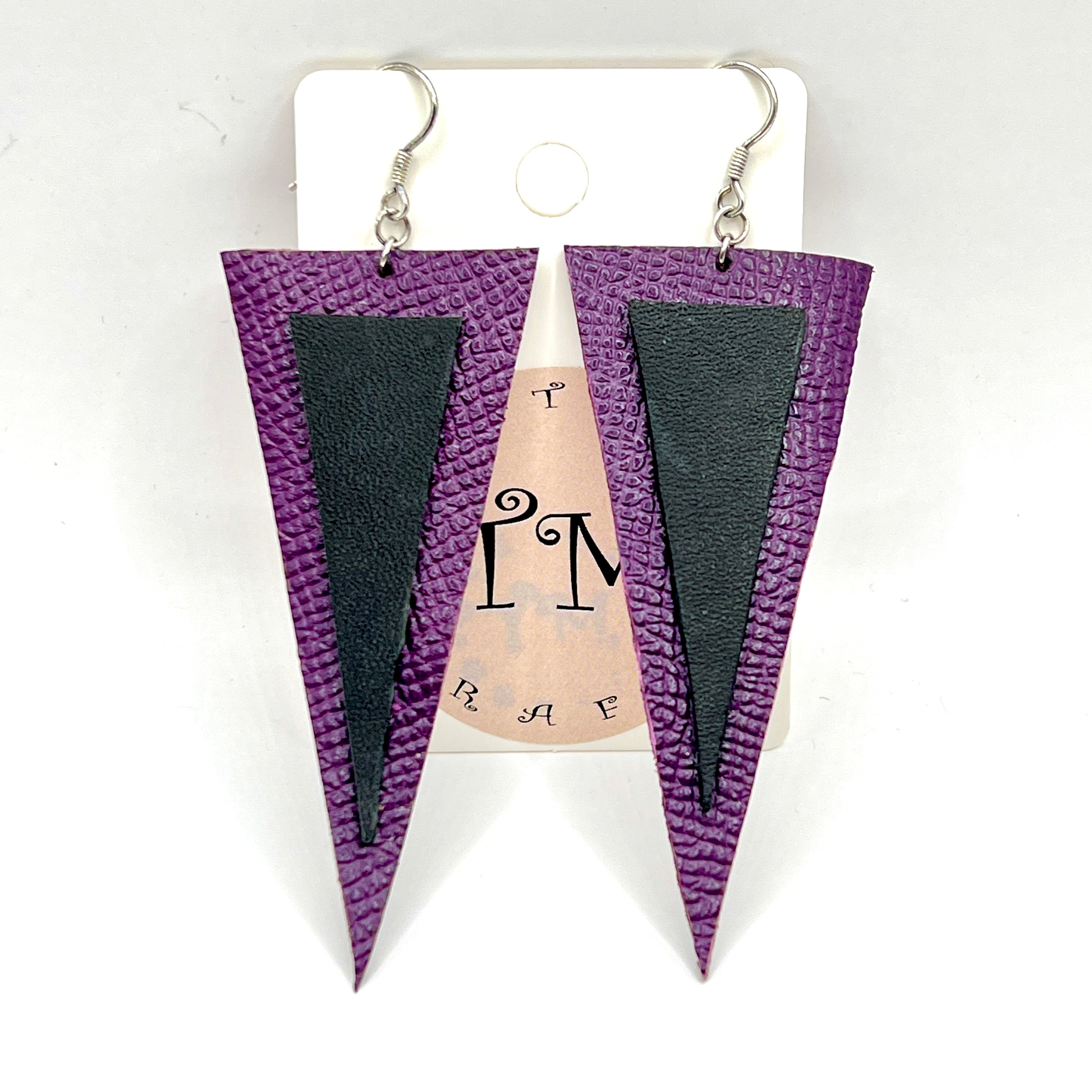 custom, personalised, handmade, handcrafted, leather, earrings, leather earrings, sterling silver, NZ, New Zealand