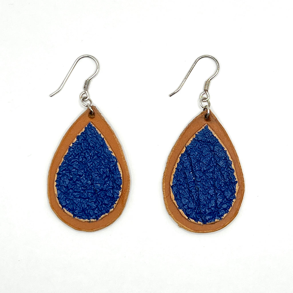 custom, personalised, handmade, handcrafted, leather, earrings, leather earrings, sterling silver, NZ, New Zealand