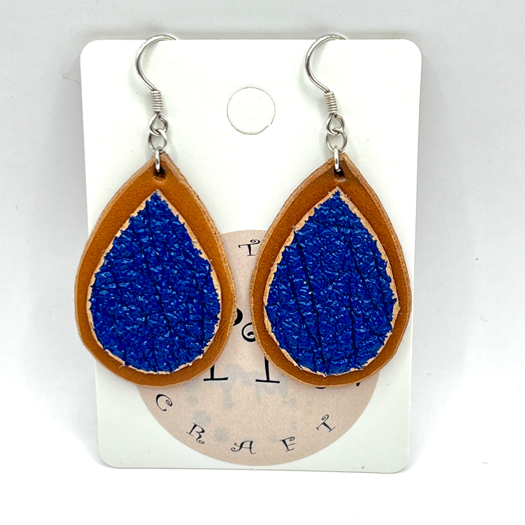 custom, personalised, handmade, handcrafted, leather, earrings, leather earrings, sterling silver, NZ, New Zealand