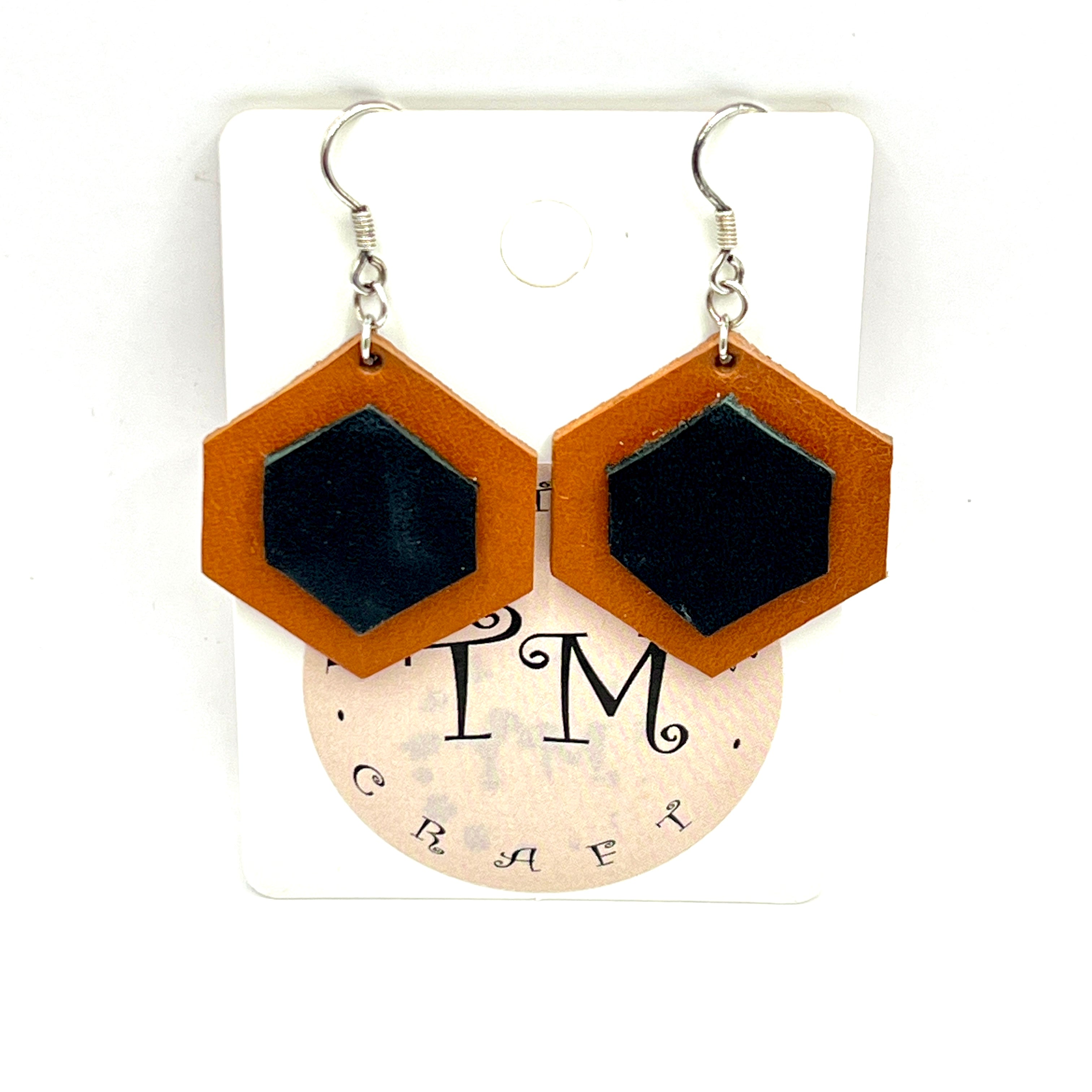 custom, personalised, handmade, handcrafted, leather, earrings, leather earrings, sterling silver, NZ, New Zealand
