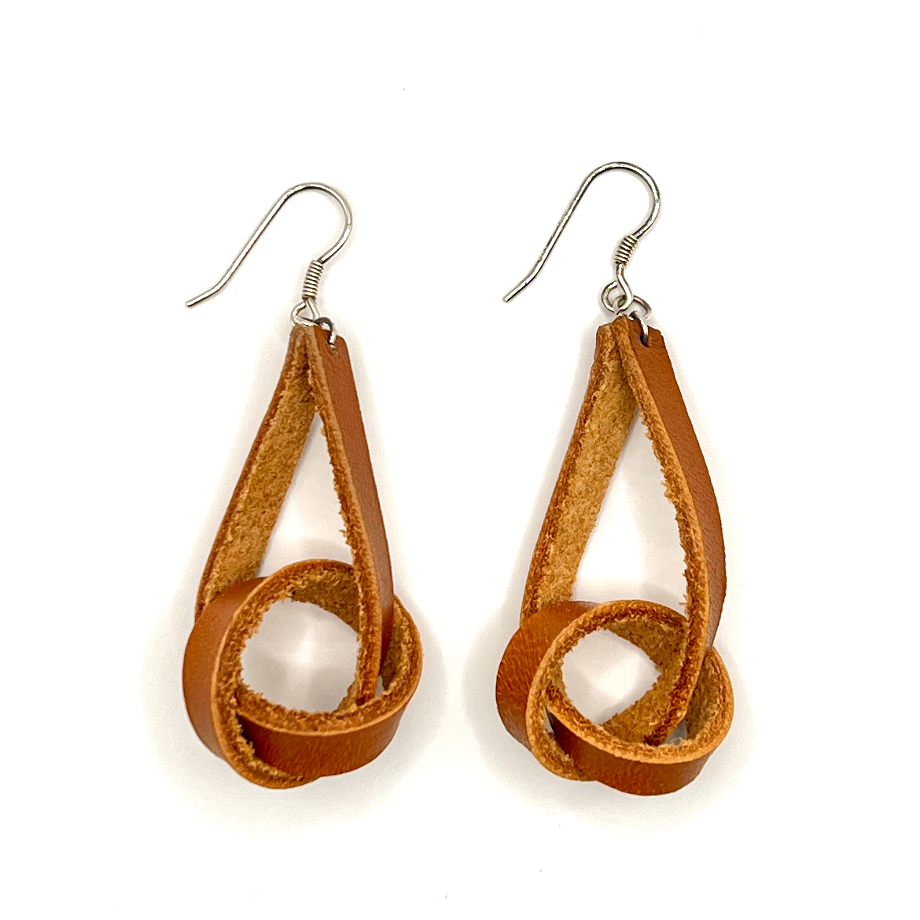 custom, personalised, handmade, handcrafted, leather, earrings, leather earrings, sterling silver, NZ, New Zealand