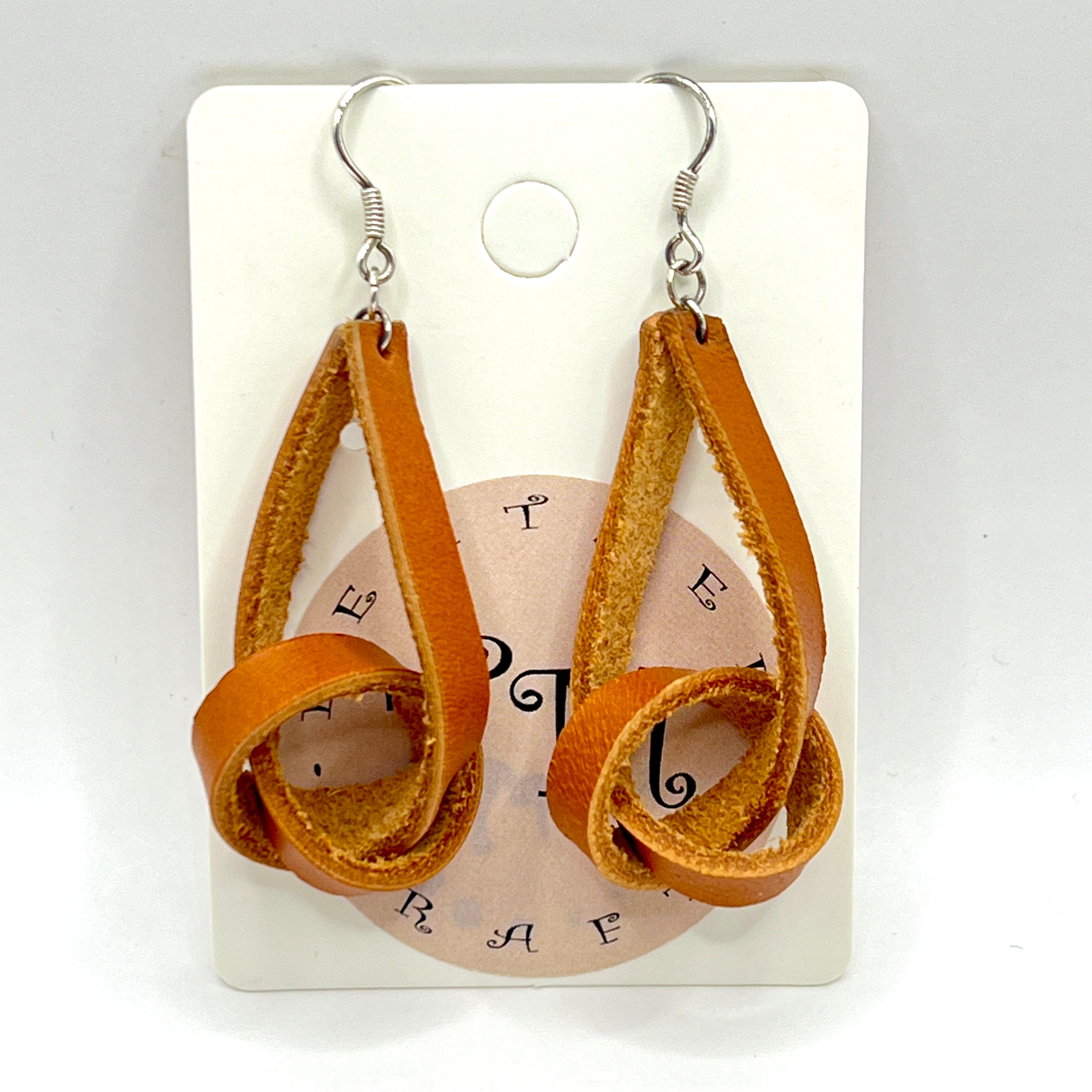 custom, personalised, handmade, handcrafted, leather, earrings, leather earrings, sterling silver, NZ, New Zealand