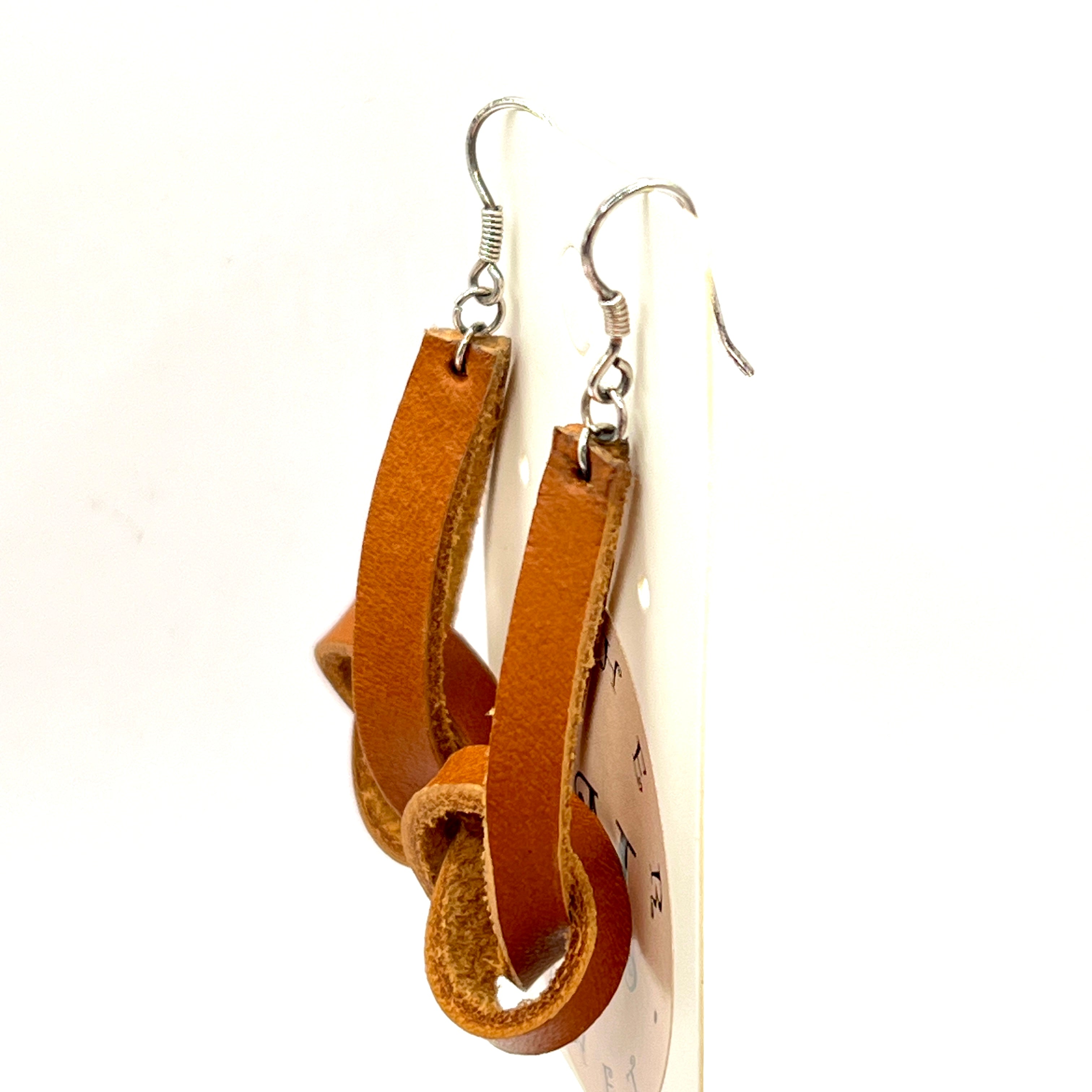 custom, personalised, handmade, handcrafted, leather, earrings, leather earrings, sterling silver, NZ, New Zealand