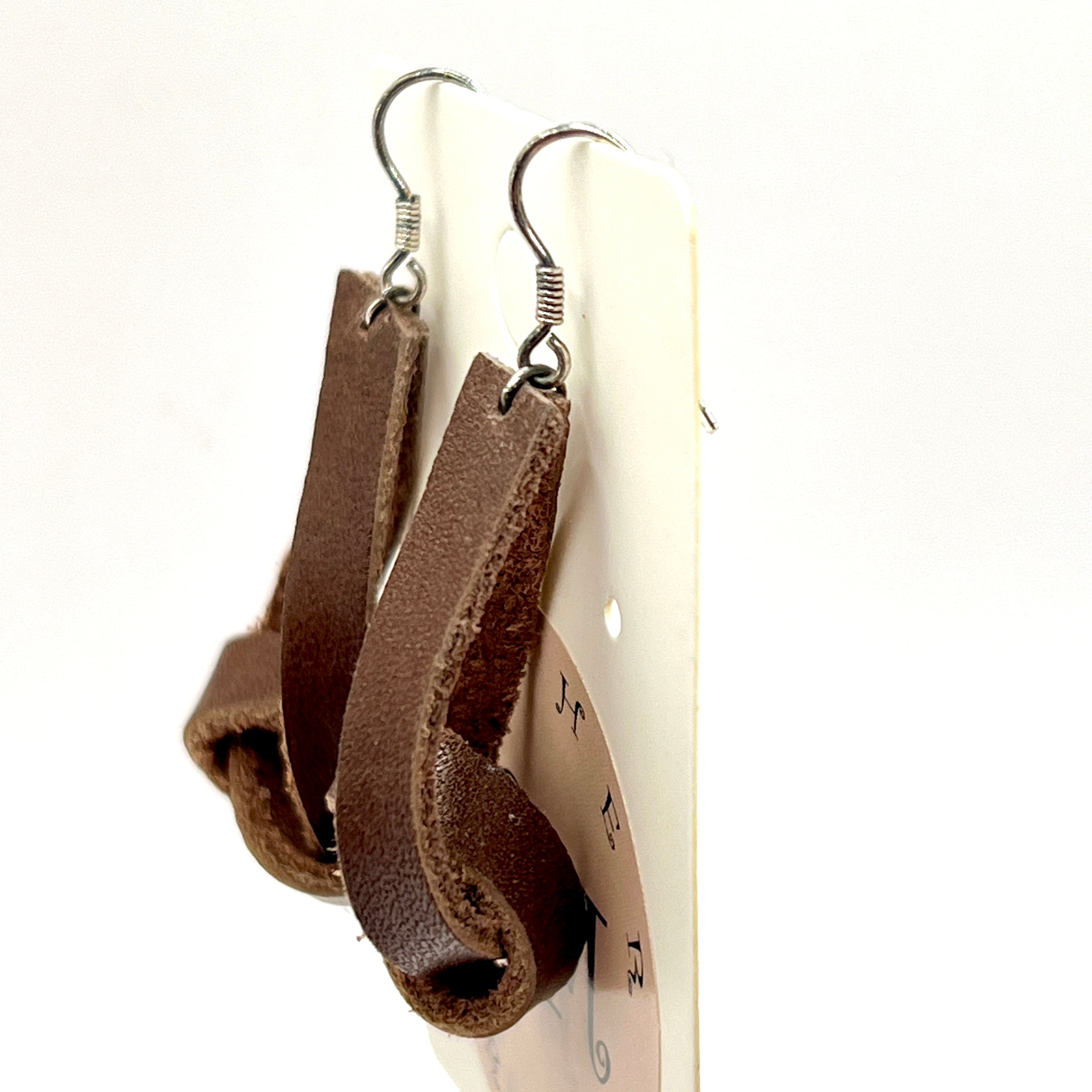 custom, personalised, handmade, handcrafted, leather, earrings, leather earrings, sterling silver, NZ, New Zealand