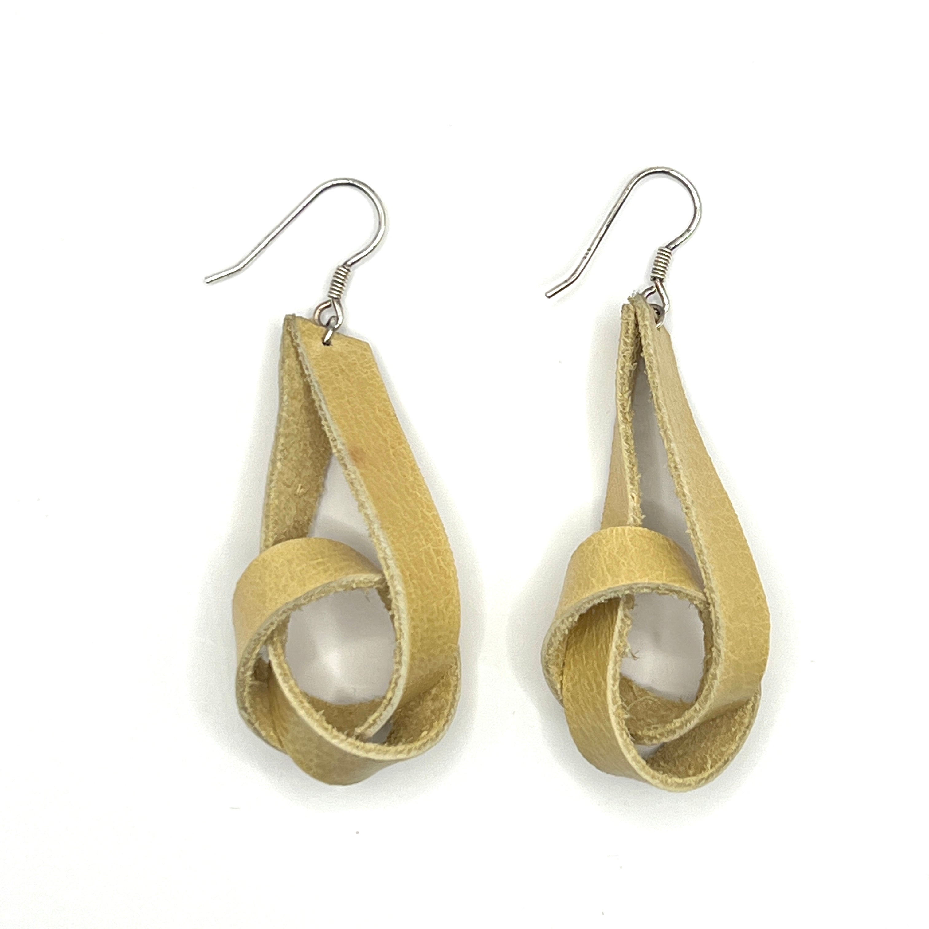 custom, personalised, handmade, handcrafted, leather, earrings, leather earrings, sterling silver, NZ, New Zealand