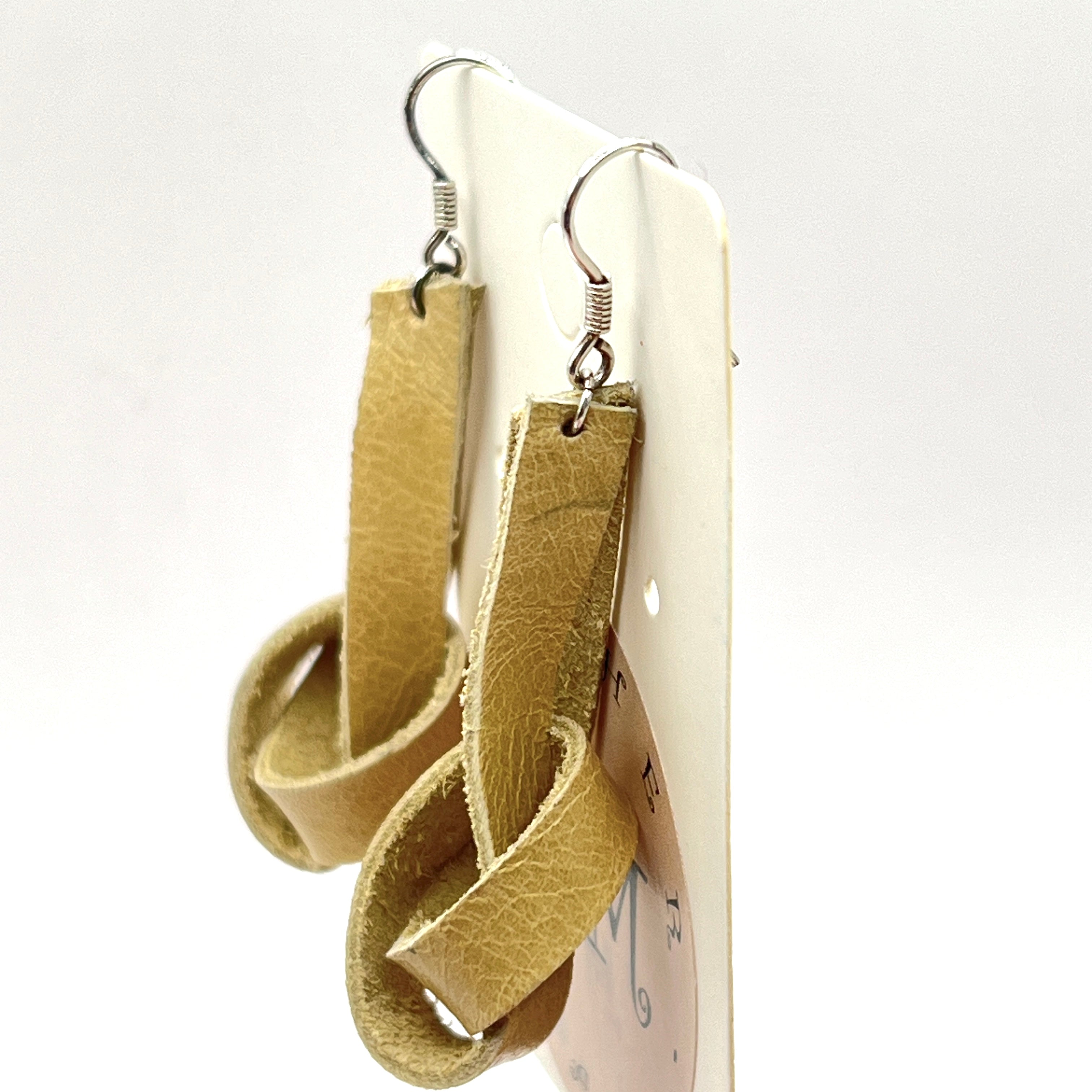 custom, personalised, handmade, handcrafted, leather, earrings, leather earrings, sterling silver, NZ, New Zealand