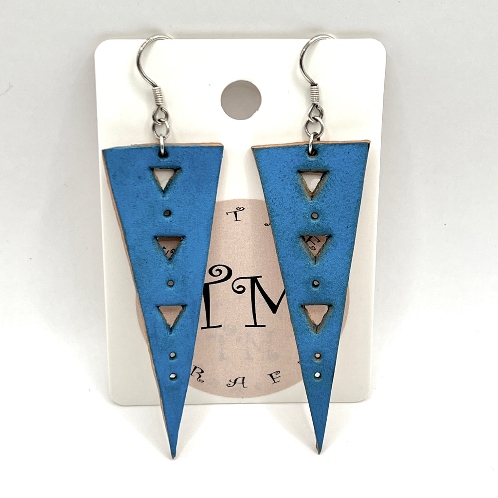 custom, personalised, handmade, handcrafted, leather, earrings, leather earrings, sterling silver, NZ, New Zealand