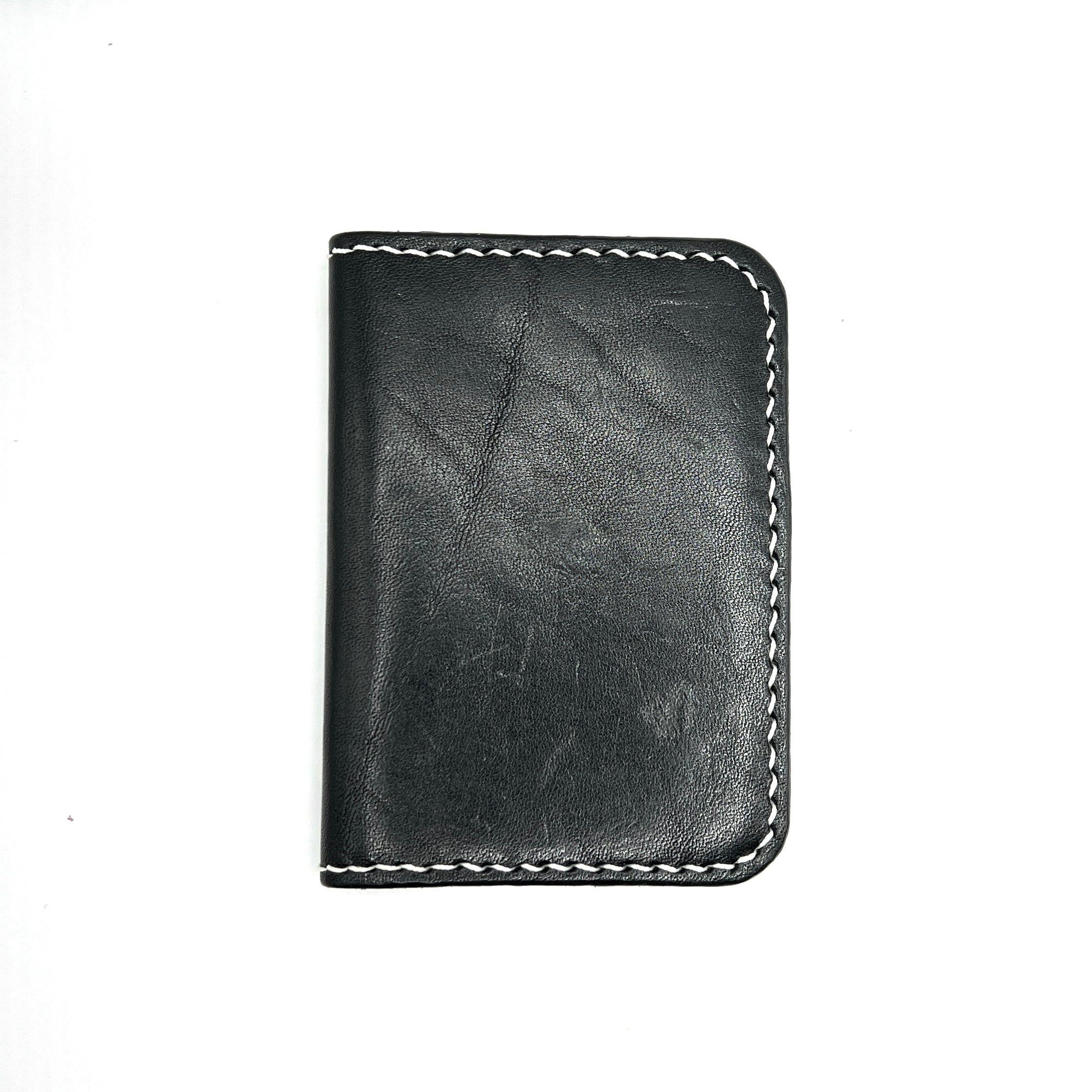 Minimalist Simple Genuine Leather Cardholder (Black)