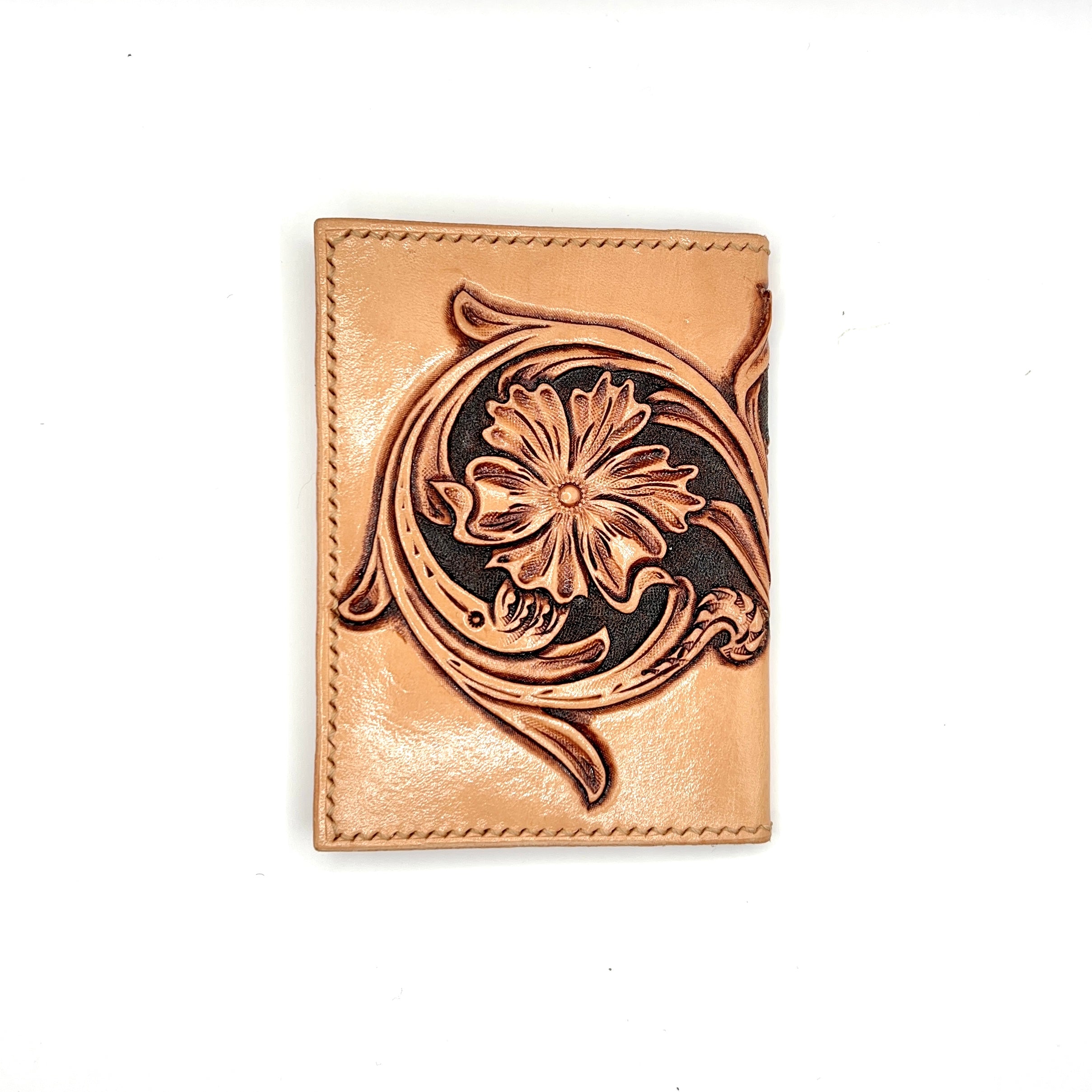 Carved Genuine Leather Card Holder 02