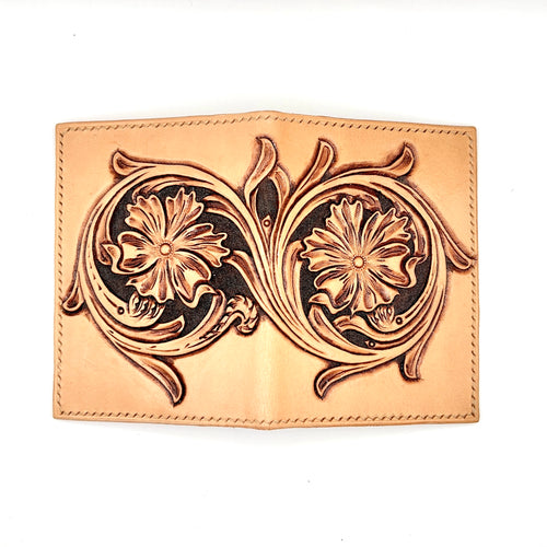 Carved Genuine Leather Card Holder 02