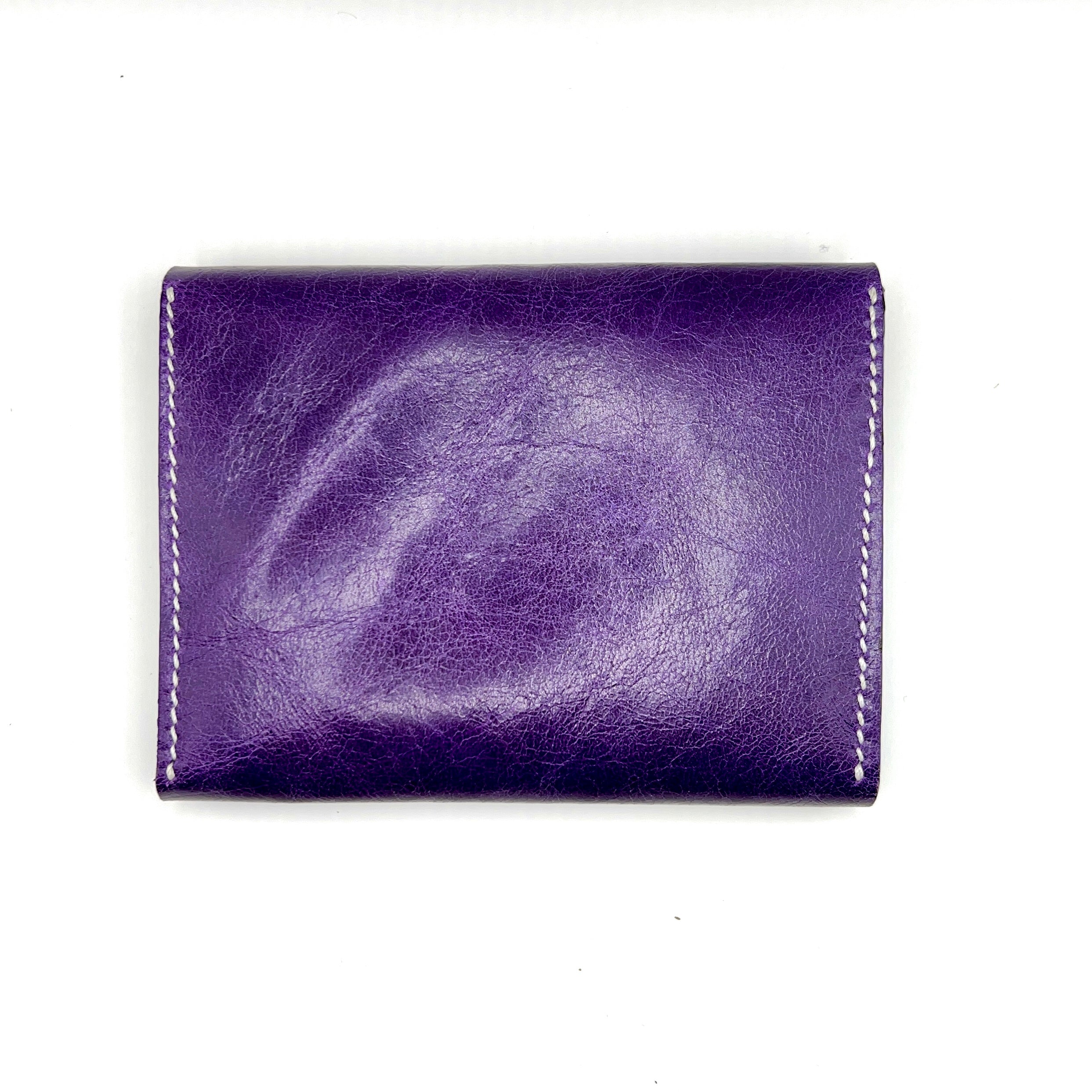 Minimalist Simple Genuine Leather Wallet / Purse (Purple)