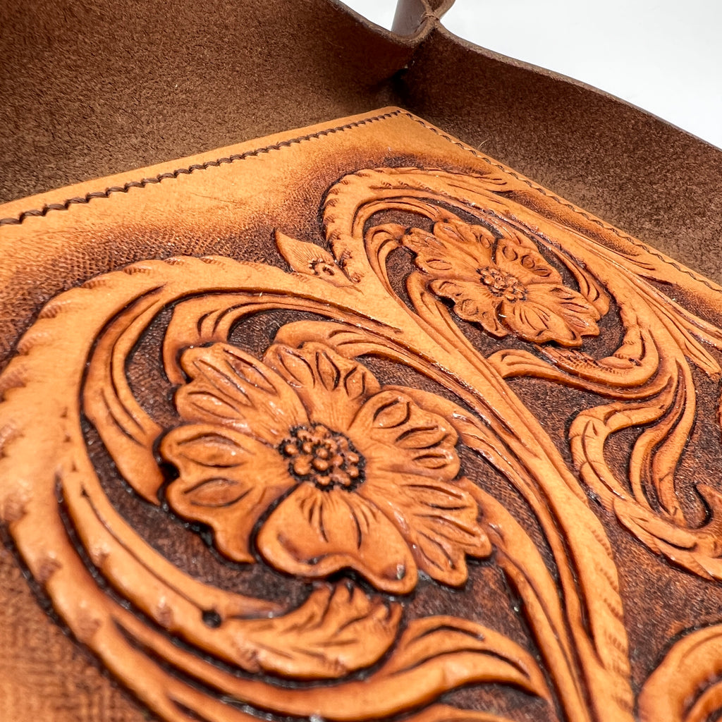 Carved Genuine Leather Tray