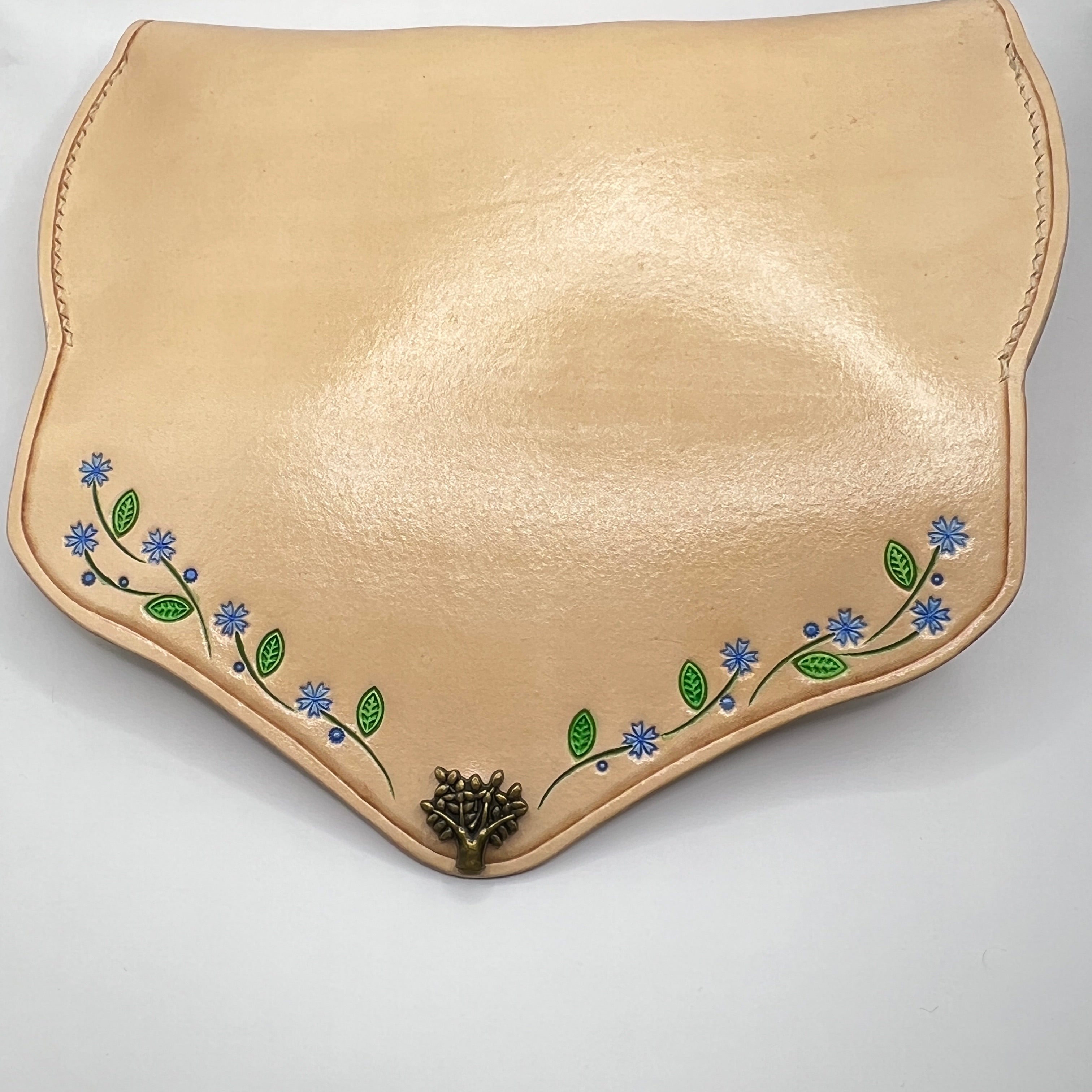 Carved Genuine Leather Glasses Case 03