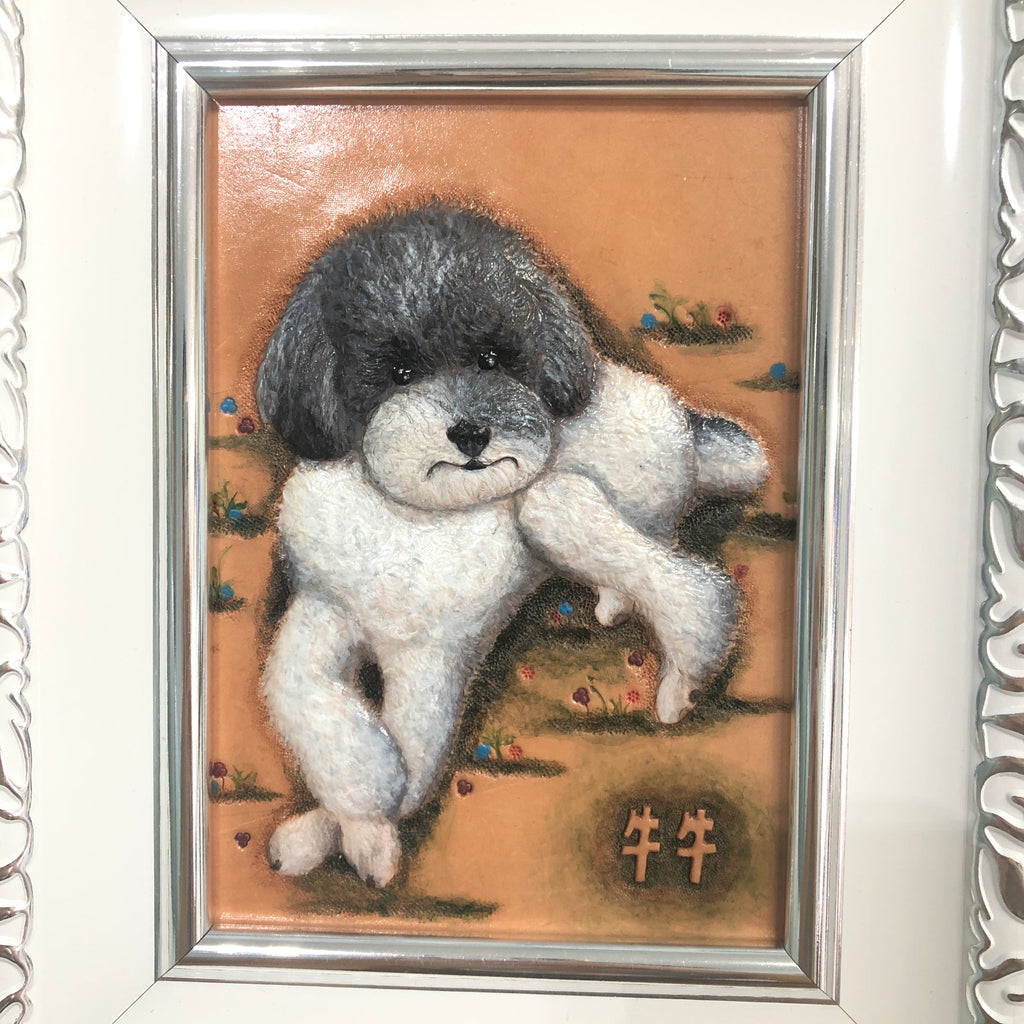 Carved Genuine Leather Pet Portraits