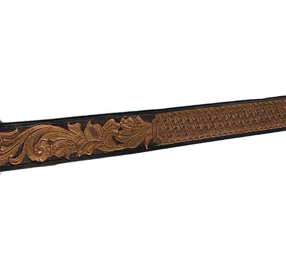 Carved Name Genuine Leather Belt 05