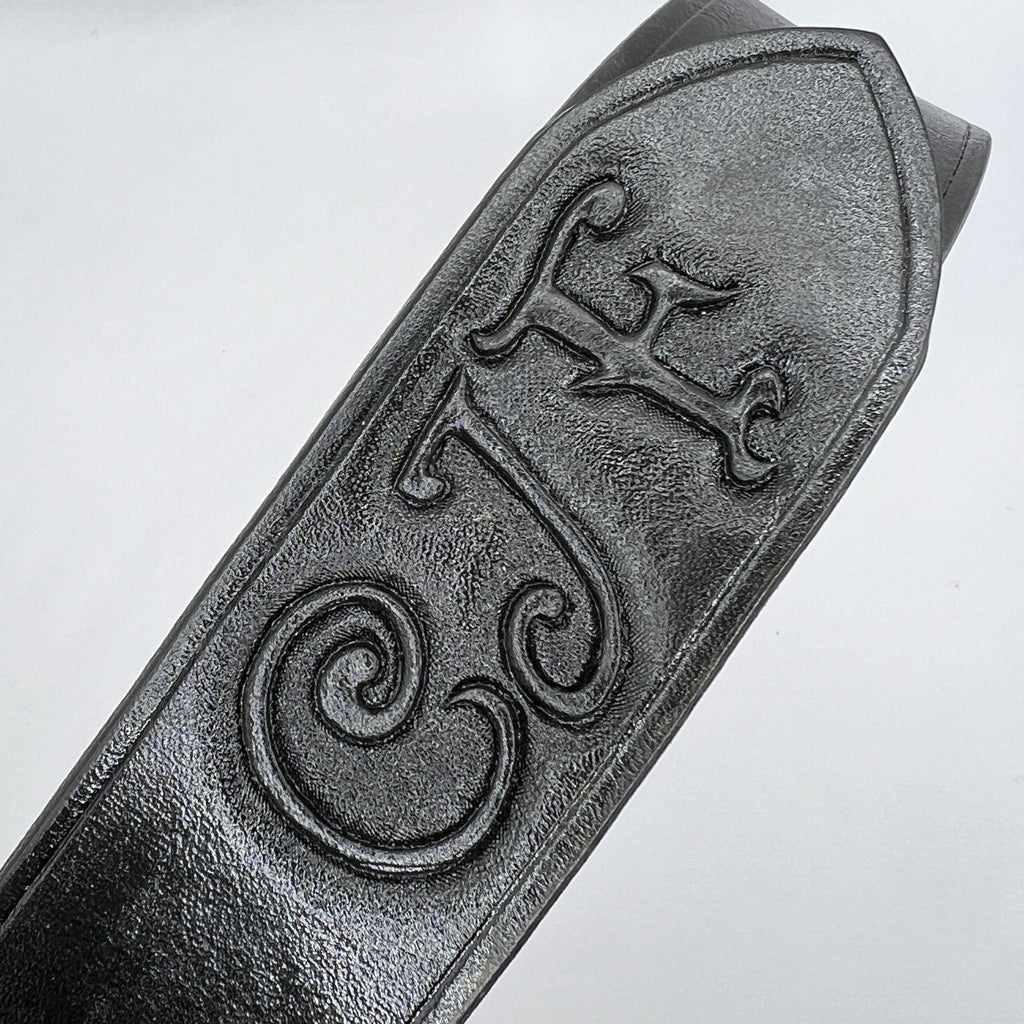 Minimalist Simple Handmade Carved Name Genuine Leather Belt 01