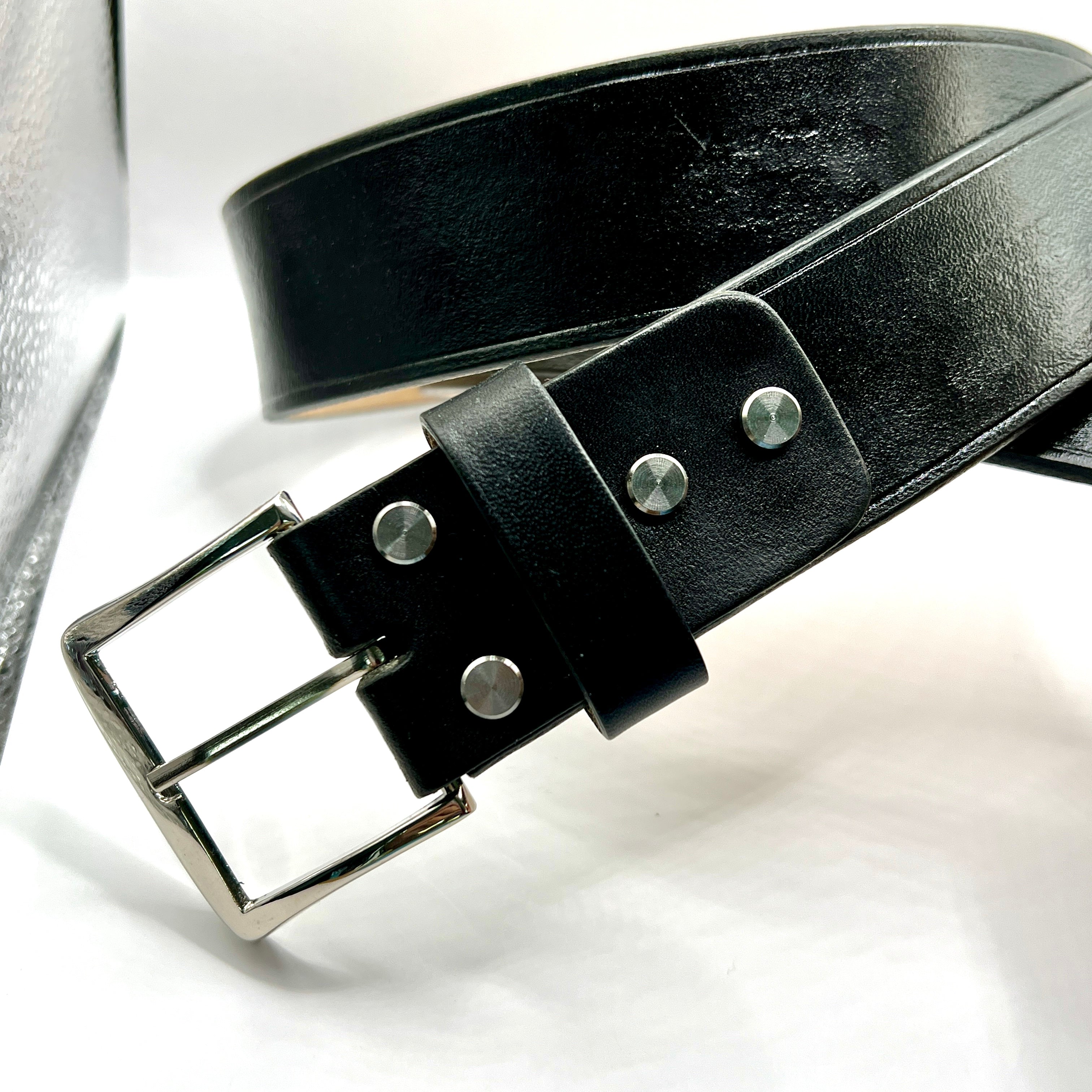 Minimalist Simple Handmade Carved Name Genuine Leather Belt 01