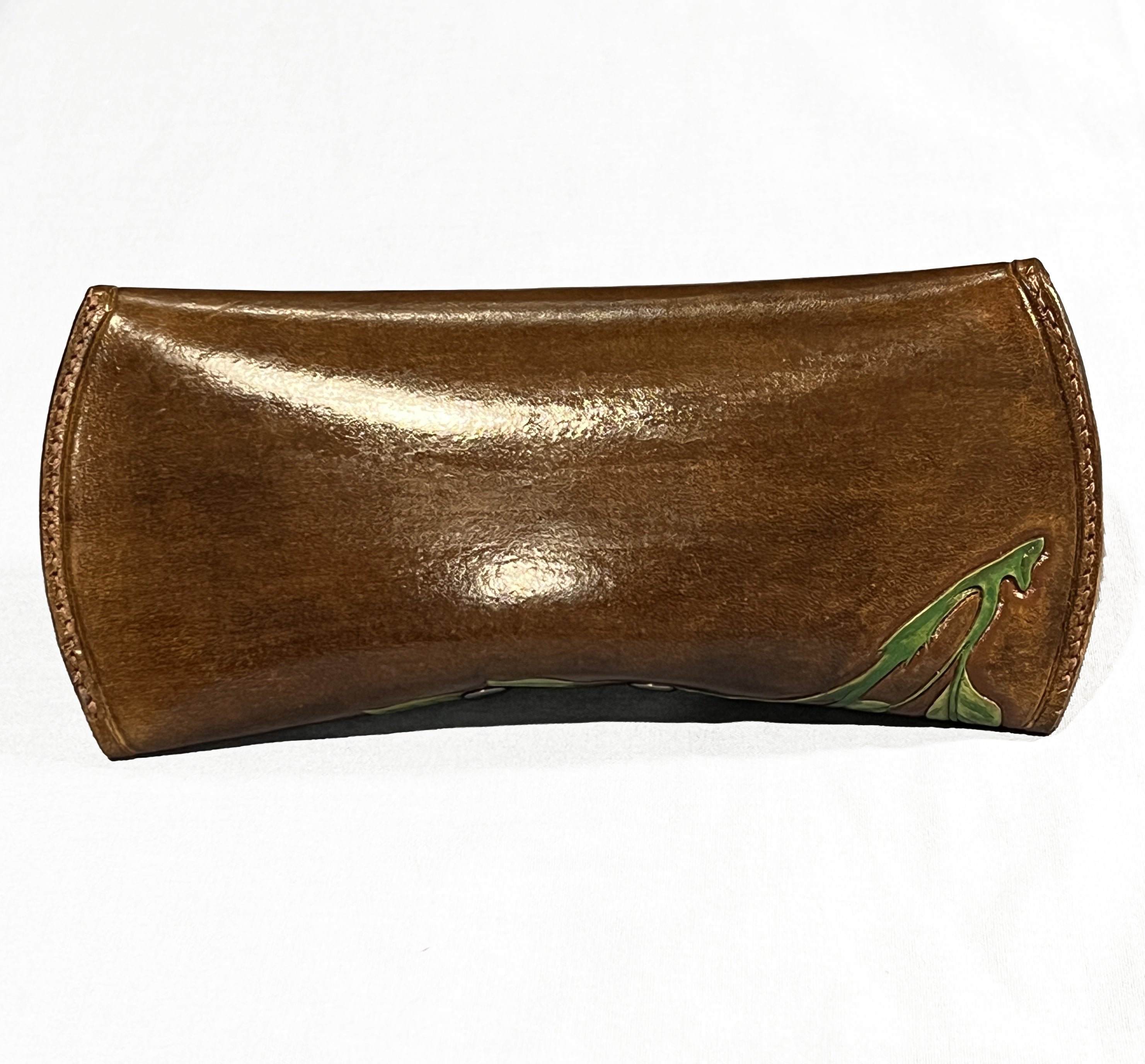 Carved Genuine Leather Glasses Case 03