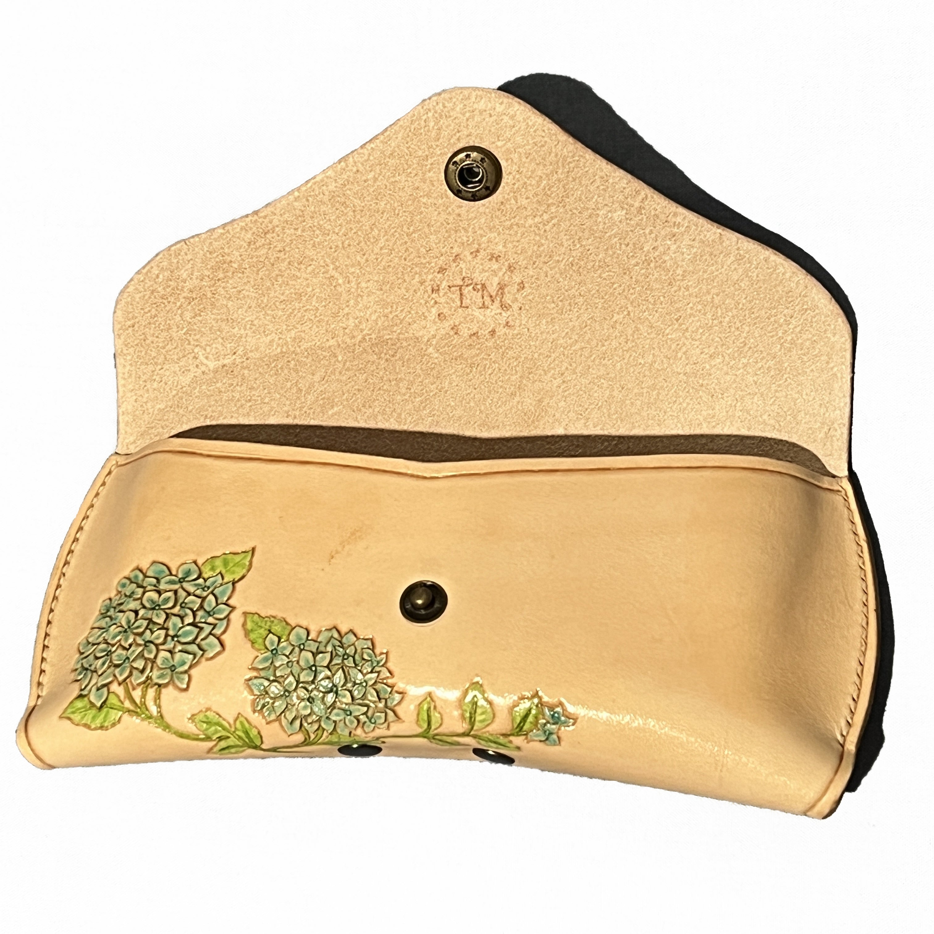 Carved Genuine Leather Glasses Case 03