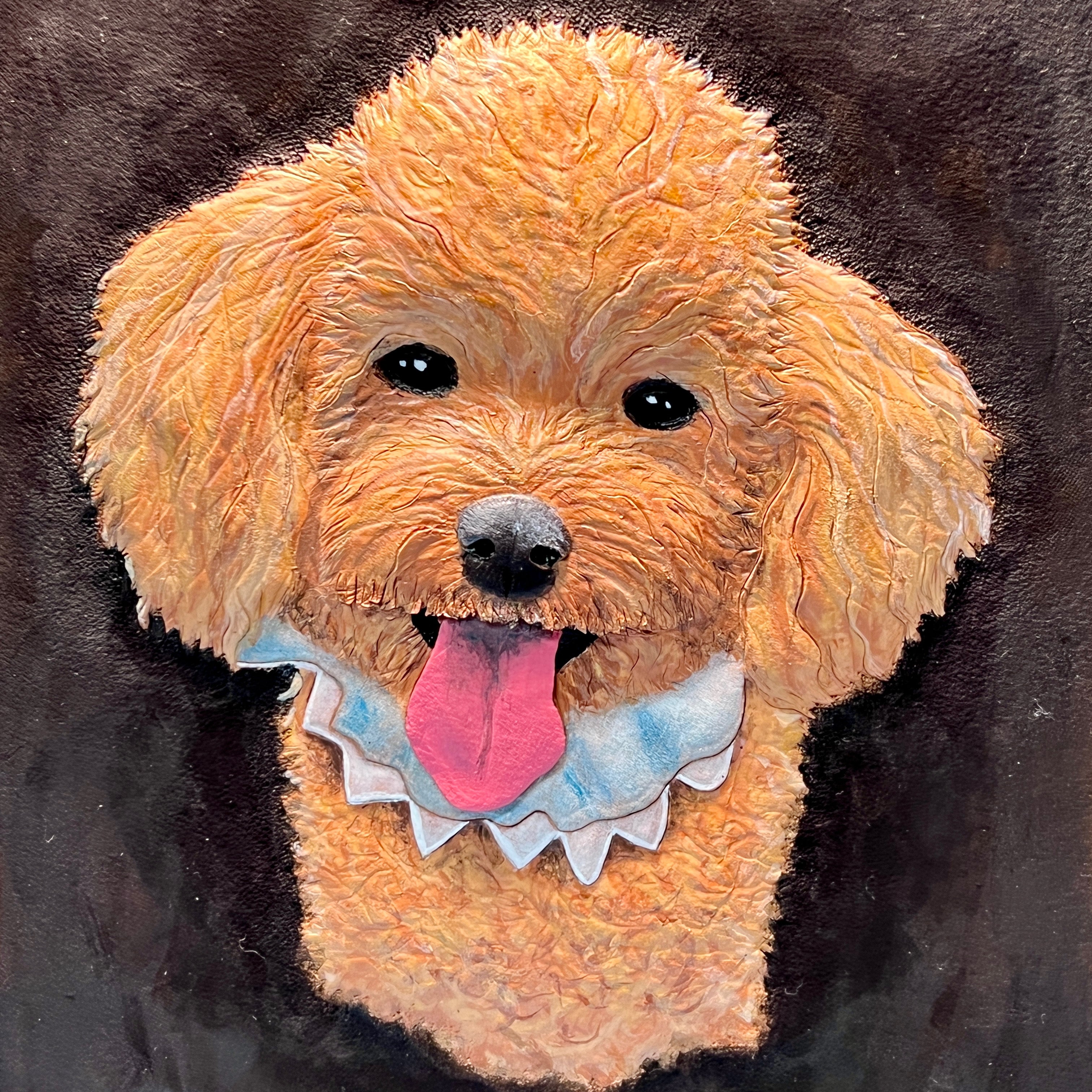 Carved Genuine Leather Pet Portraits