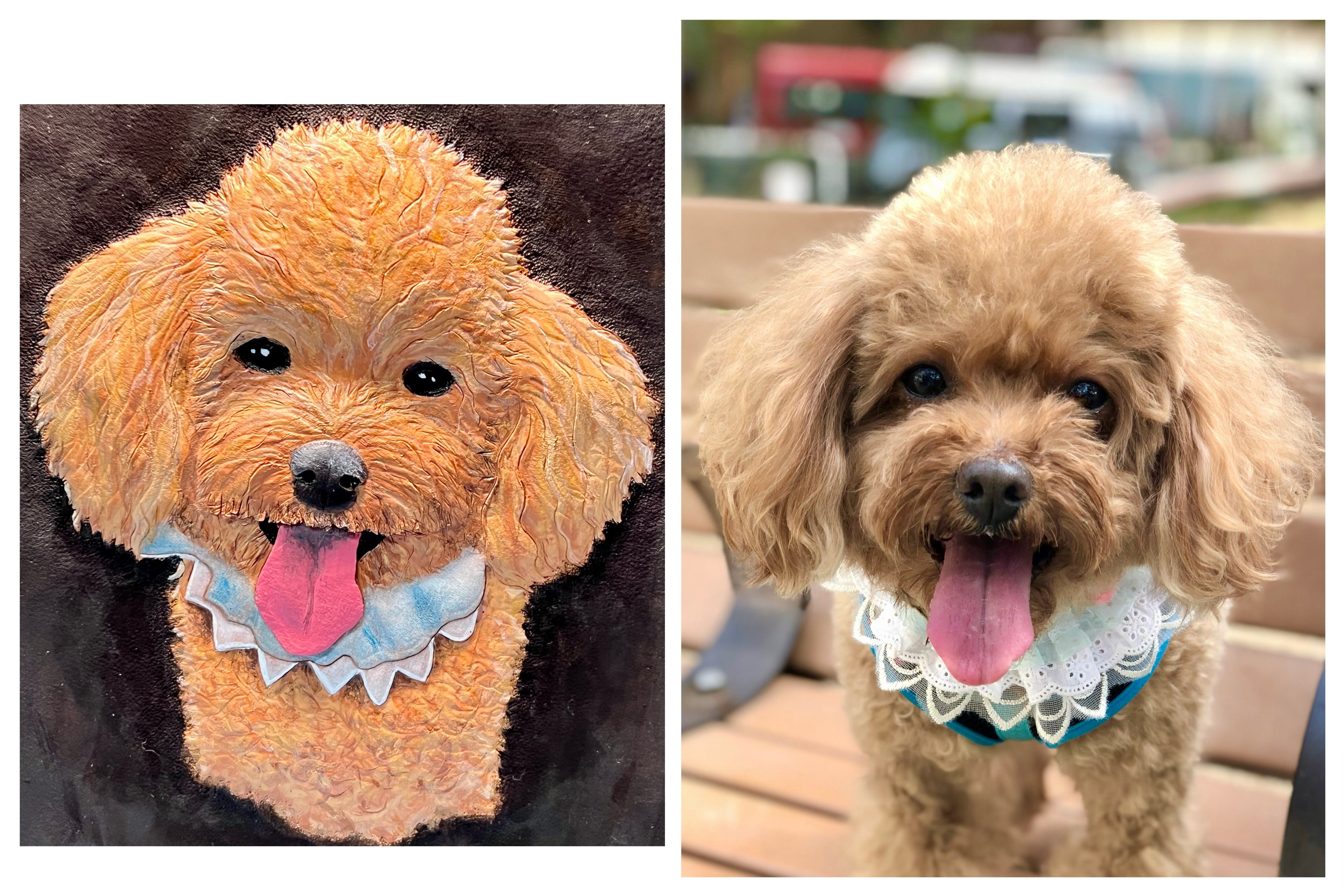 Carved Genuine Leather Pet Portraits